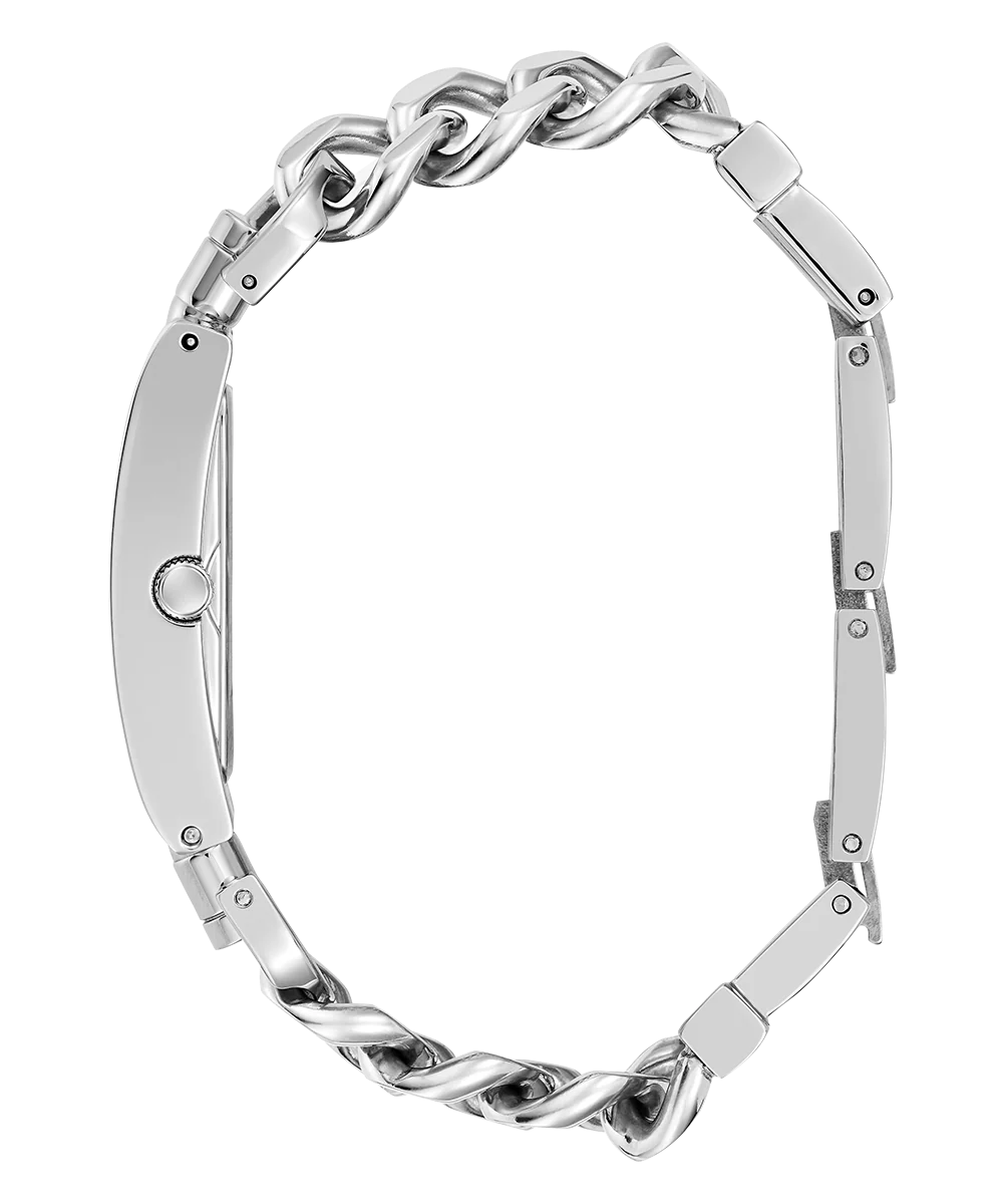 GUESS Mod Heavy Metal Ladies Silver Tone Analog Watch - Image 4