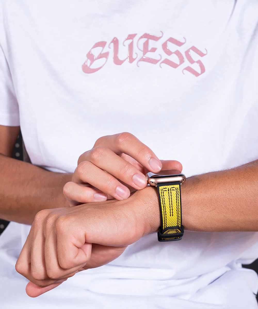 GUESS Nylon on Silicone Band for Apple 42-44 mm Watch - Image 6
