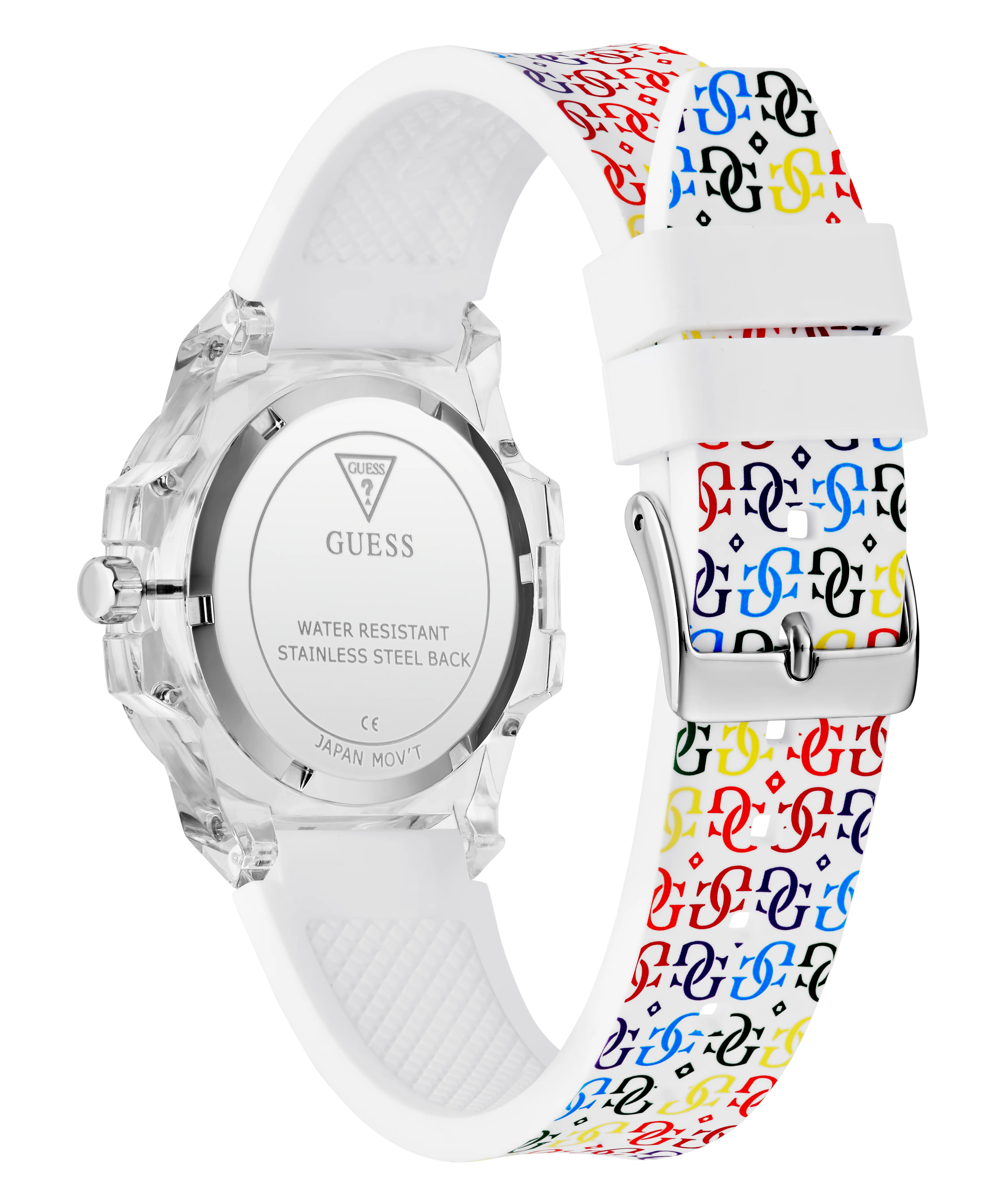 GUESS Pride Limited Edition Ladies Rainbow Clear Analog Watch - Image 7