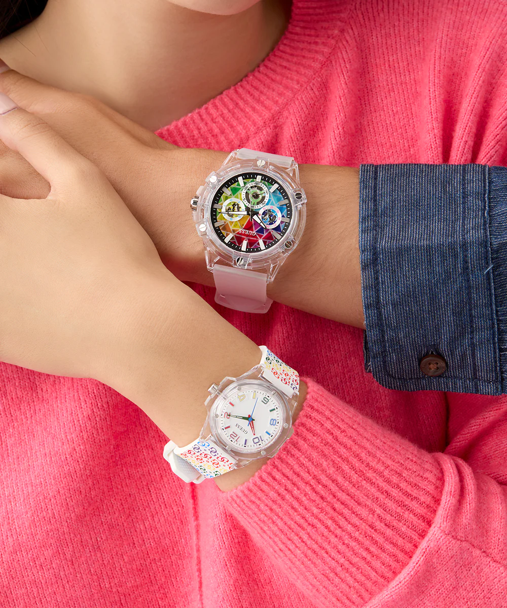 GUESS Pride Limited Edition Mens Clear Multi-function Watch - Image 6