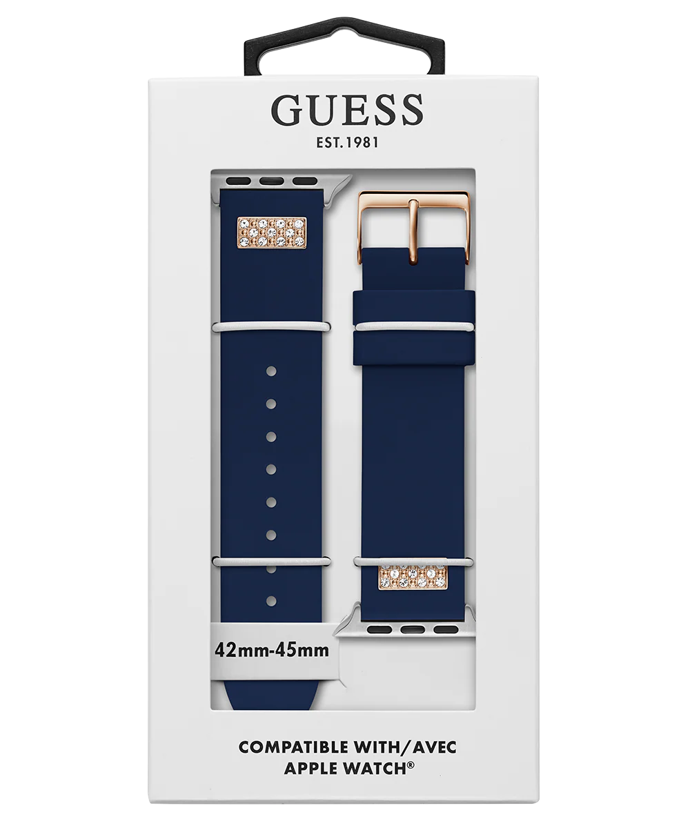 GUESS Silcone Band with Crystal inserts for Apple 42-44 mm Watch - Image 7